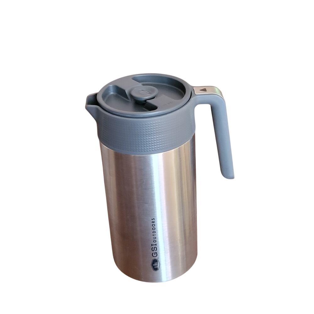 GSI Outdoors Glacier Stainless Javapress Brushed New no tags 33oz